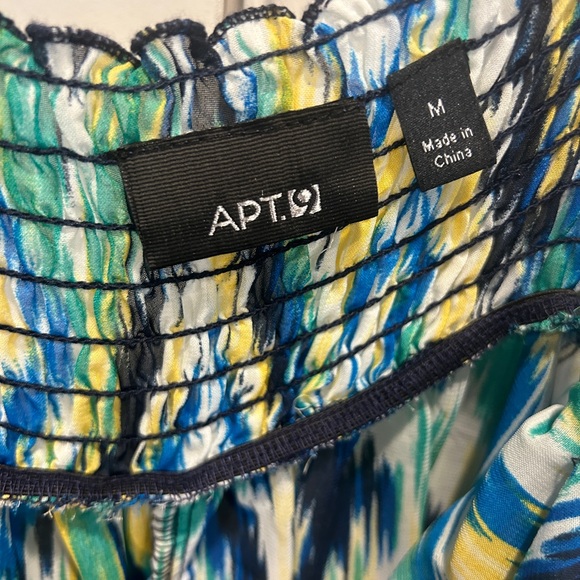 Women’s Apt 9 Dress Medium Blue green Yellow - Picture 7 of 11